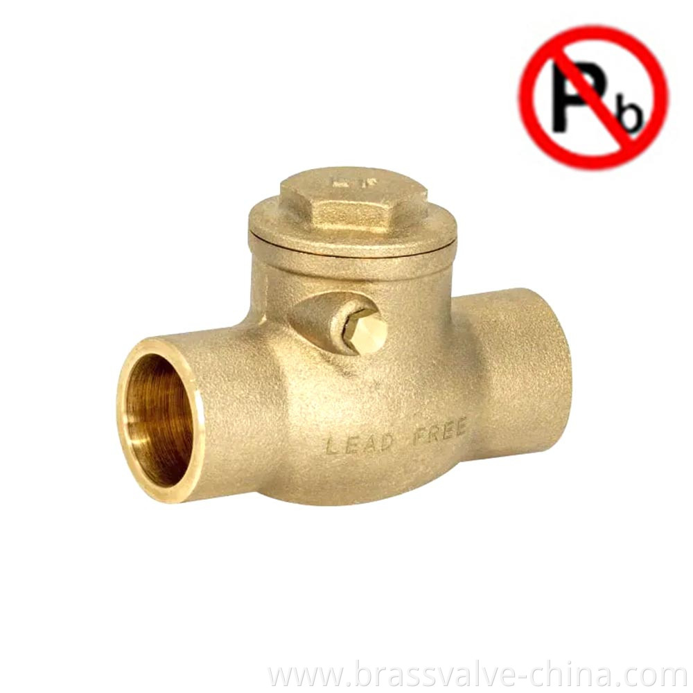 Lead Free Brass Solder Check Valve Jpg